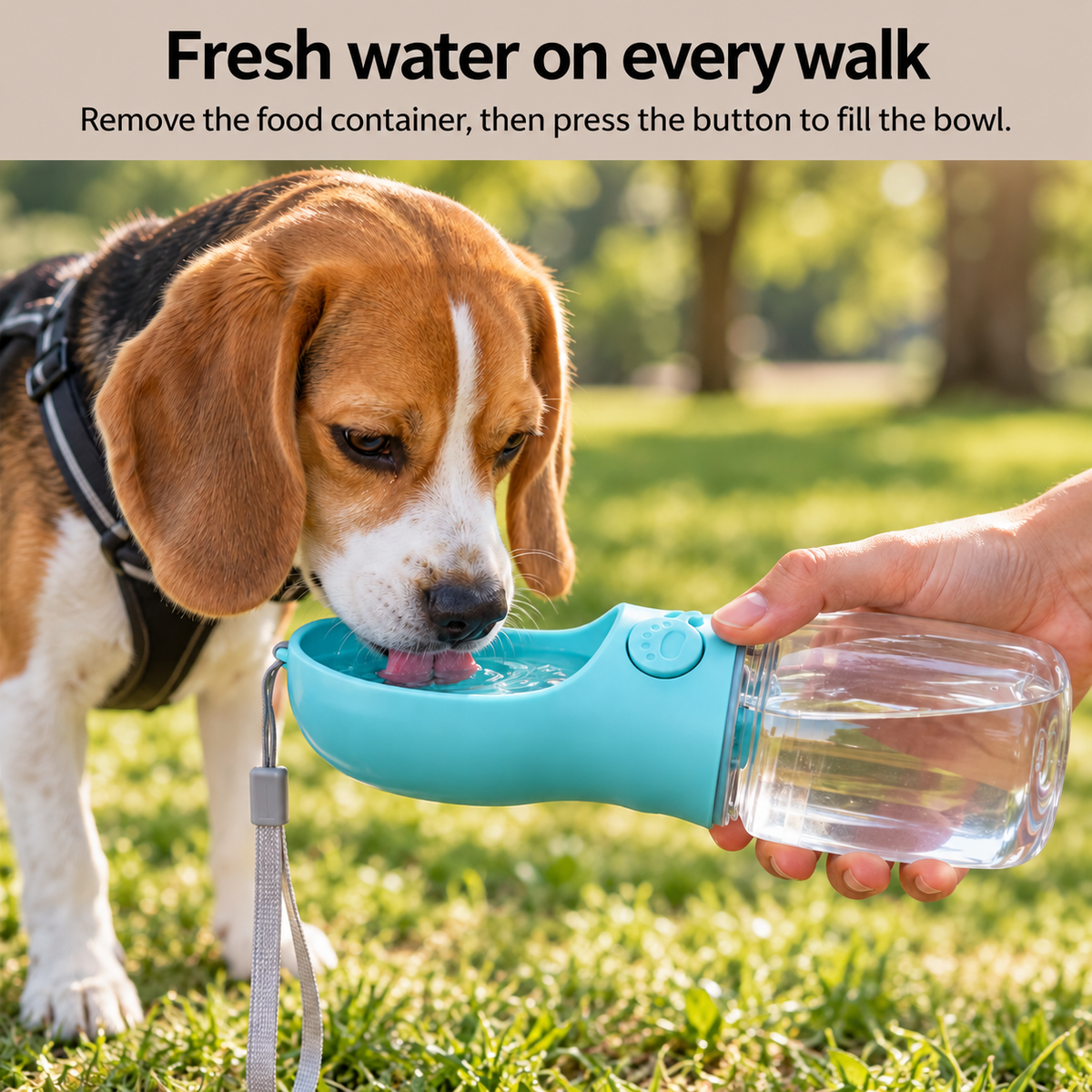 2-in-1 Pet Travel Bottle