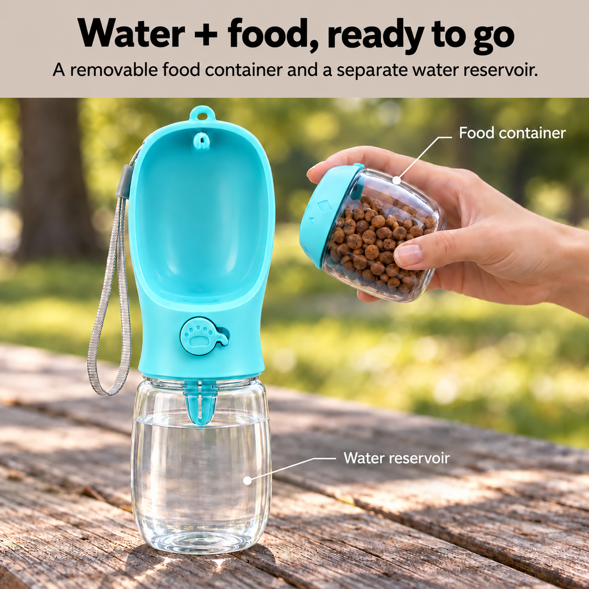 2-in-1 Pet Travel Bottle