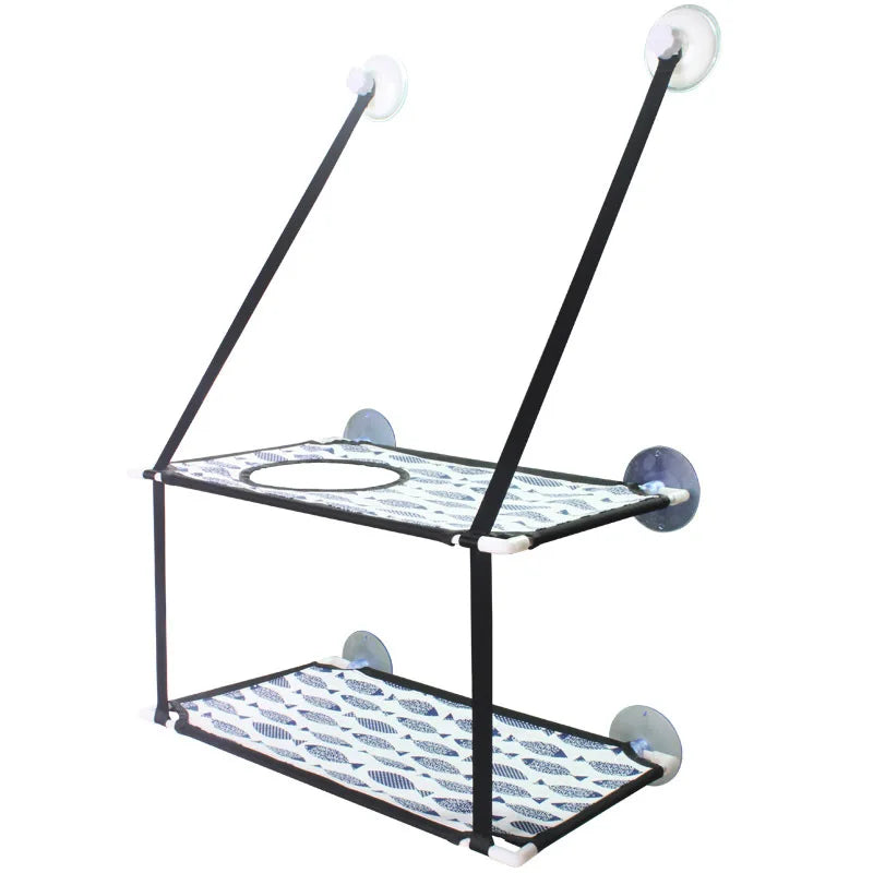 Cat Window Hammock Bed – Suction Cup Wall Perch, Single & Double Layer | Sunny Seat for Cats