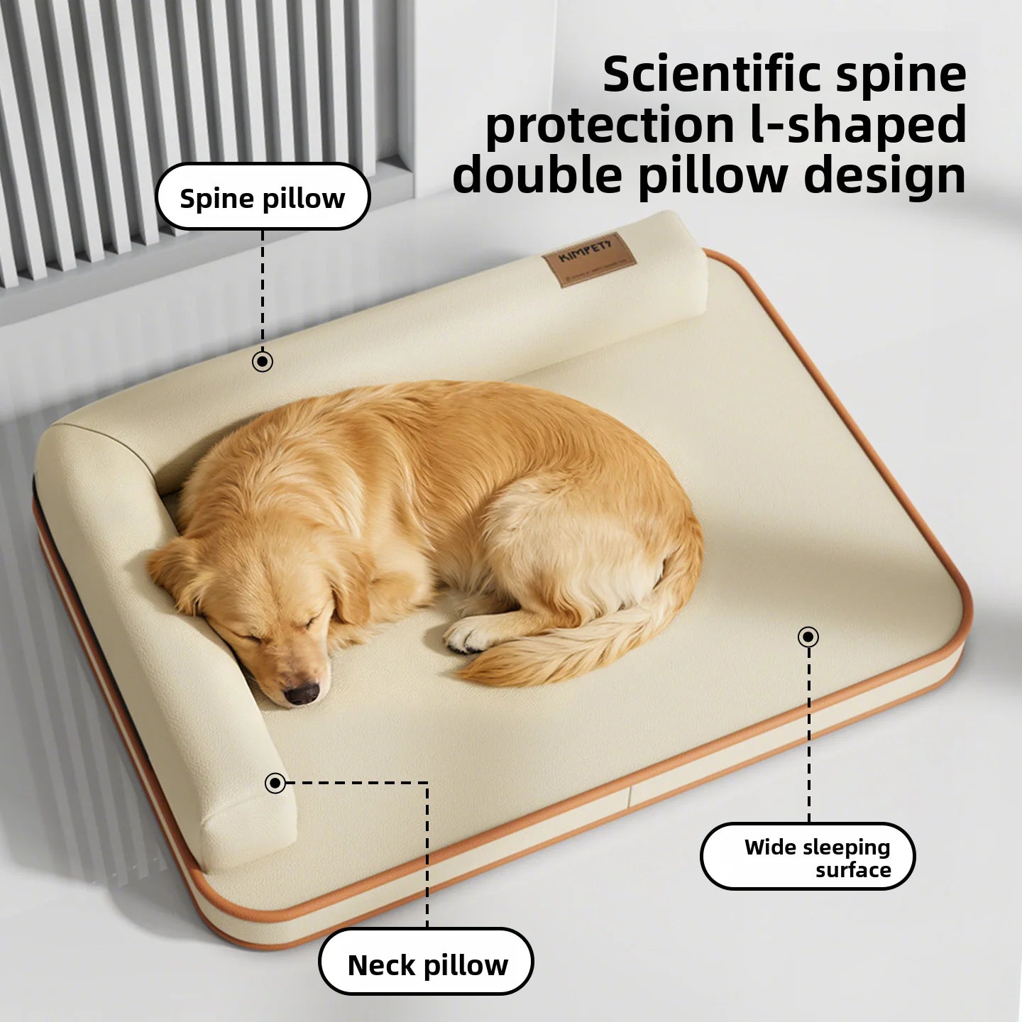 Waterproof Dog Bed Mat – All Season, Machine Washable, Removable Cover for Medium & Large Dogs