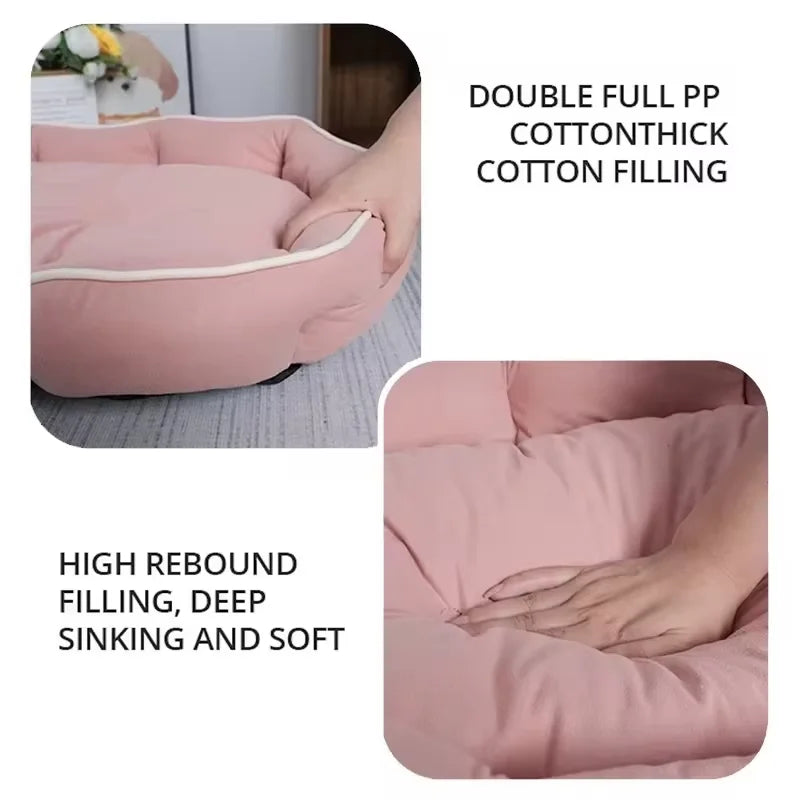 Pet Sofa Bed – Warm Corduroy Sleeping Bed for Cats & Dogs | M, L, XL & XXL