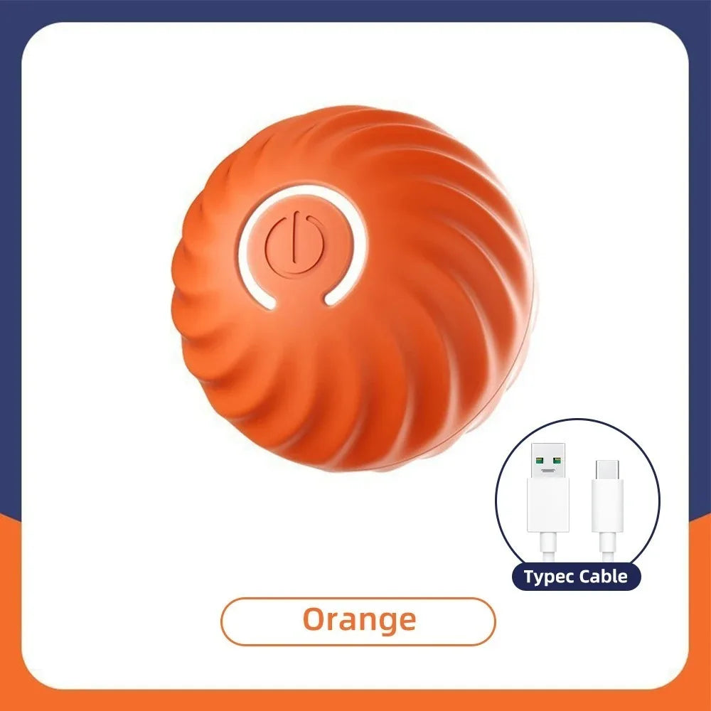 Smart Electronic Pet Toy Ball – USB Rechargeable, Auto-Bouncing with RGB Lights for Dogs & Cats