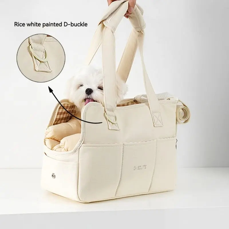 Portable Shoulder Pet Carrier Bag – Stylish Handbag for Small Dogs & Cats up to 12kg | S & M
