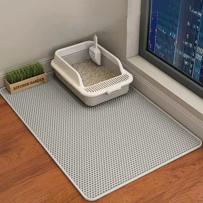 Double-Layer Cat Litter Mat – Anti-Splash, Waterproof & Easy Clean | Multiple Sizes