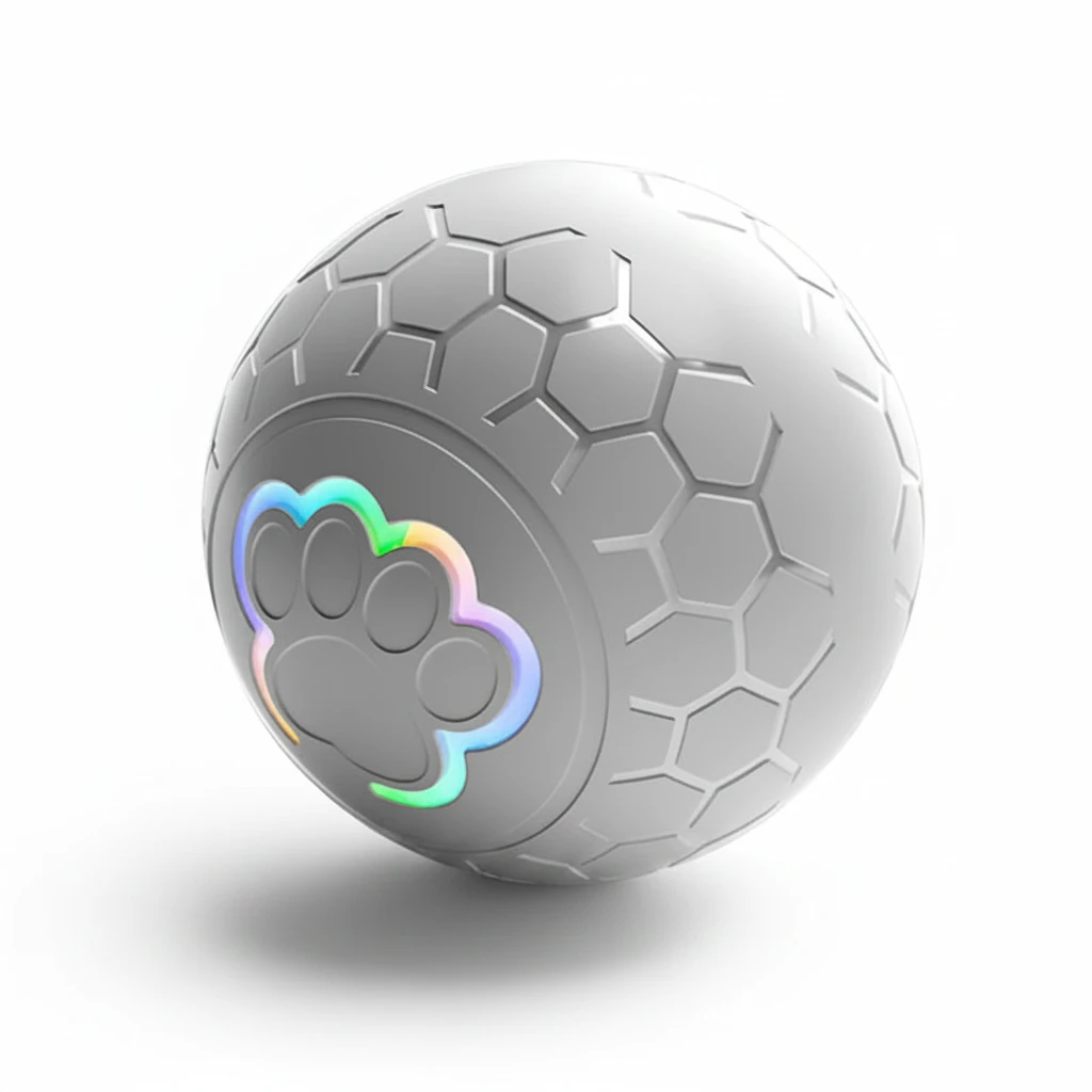 Smart Electronic Pet Toy Ball – USB Rechargeable, Auto-Bouncing with RGB Lights for Dogs & Cats