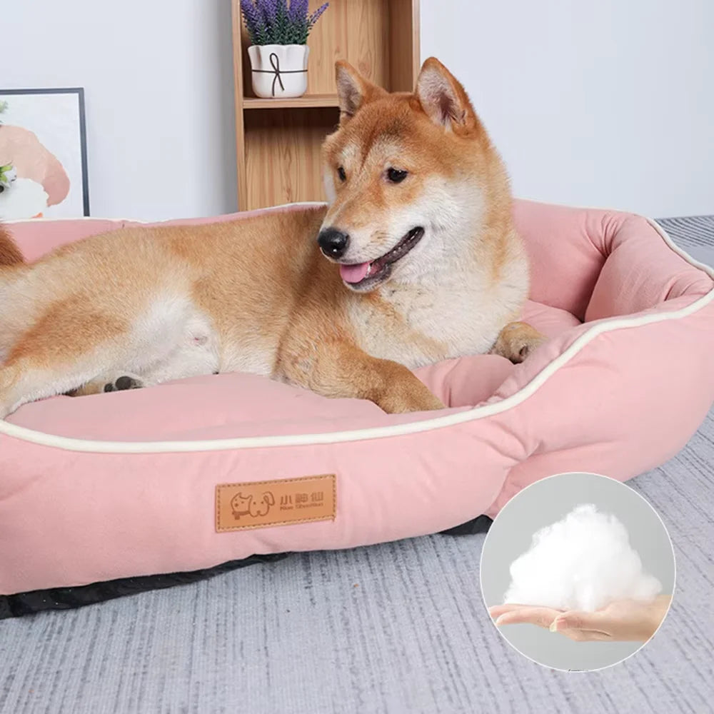 Pet Sofa Bed – Warm Corduroy Sleeping Bed for Cats & Dogs | M, L, XL & XXL