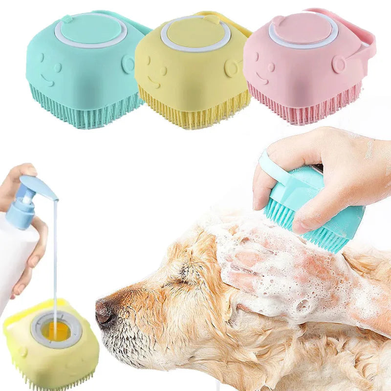 Silicone Pet Bath & Massage Grooming Glove – For Dogs & Cats, Removes Loose Fur | Multiple Styles