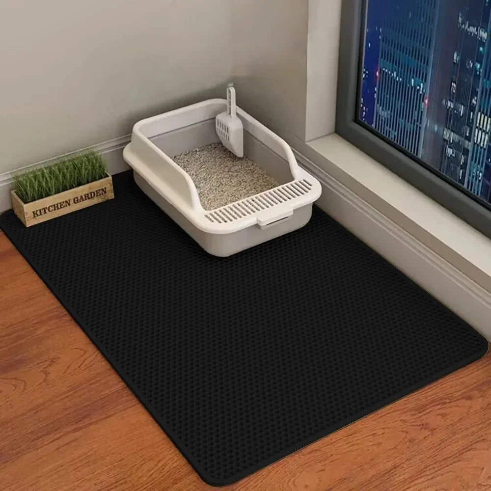 Double-Layer Cat Litter Mat – Anti-Splash, Waterproof & Easy Clean | Multiple Sizes