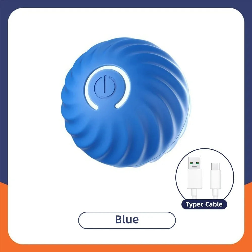 Smart Electronic Pet Toy Ball – USB Rechargeable, Auto-Bouncing with RGB Lights for Dogs & Cats