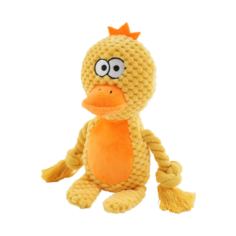 Plush Squeaky Dog Chew Toys – Bite-Resistant Animal Shapes for Puppies & Dogs | Chicken, Fox, Elephant & More
