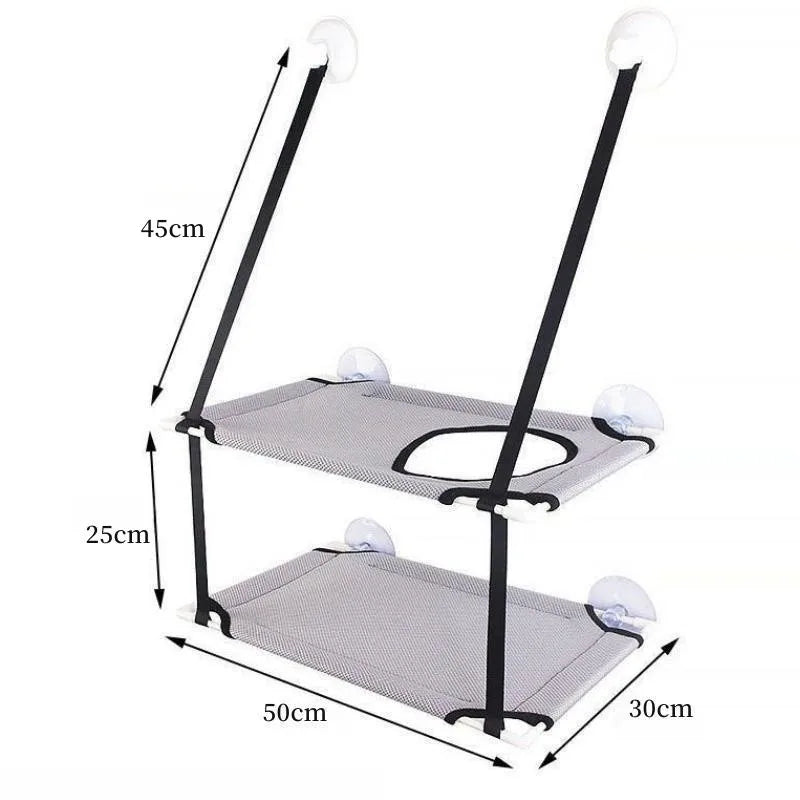Cat Window Hammock Bed – Suction Cup Wall Perch, Single & Double Layer | Sunny Seat for Cats