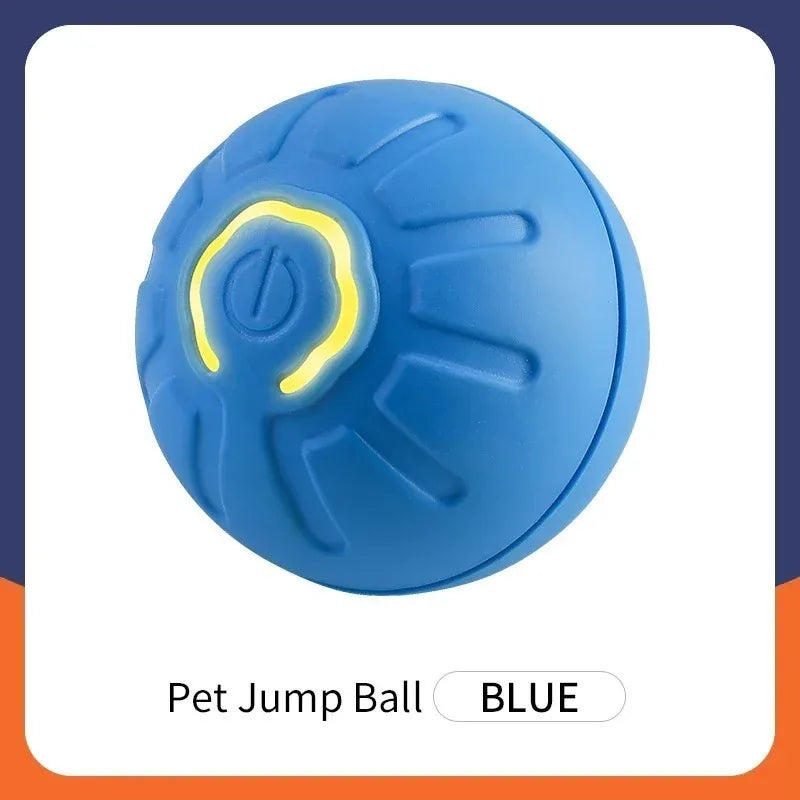 Smart Electronic Pet Toy Ball – USB Rechargeable, Auto-Bouncing with RGB Lights for Dogs & Cats