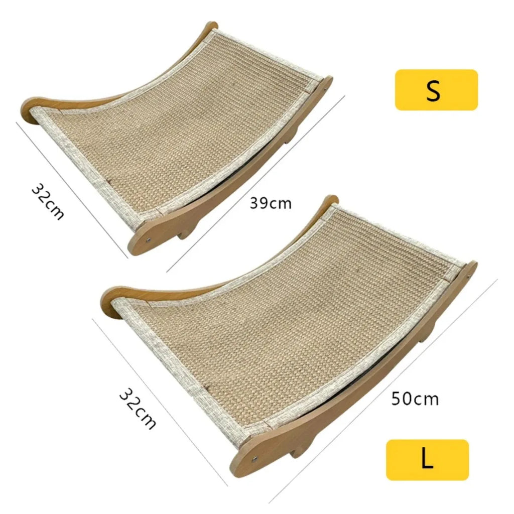 Wooden Cat Scratching Pad & Bed – Detachable Sisal Scratcher for Cats | S & L