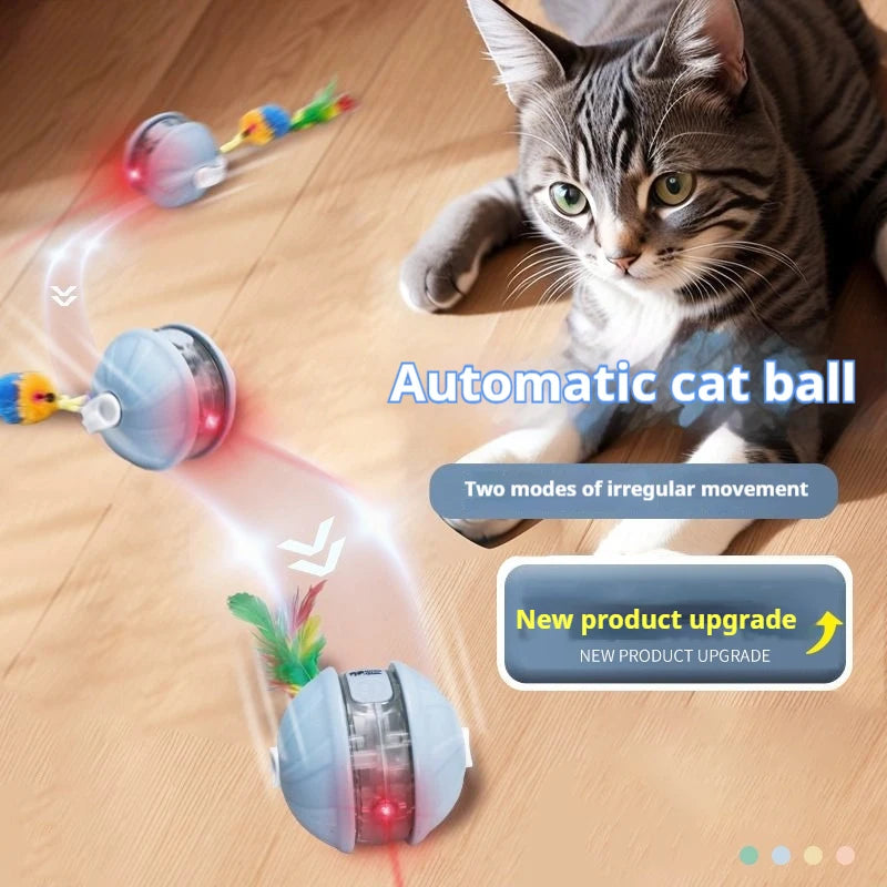 Infrared Automatic Rolling Cat Ball Toy – USB Rechargeable, Multi-Mode Mouse Imitation
