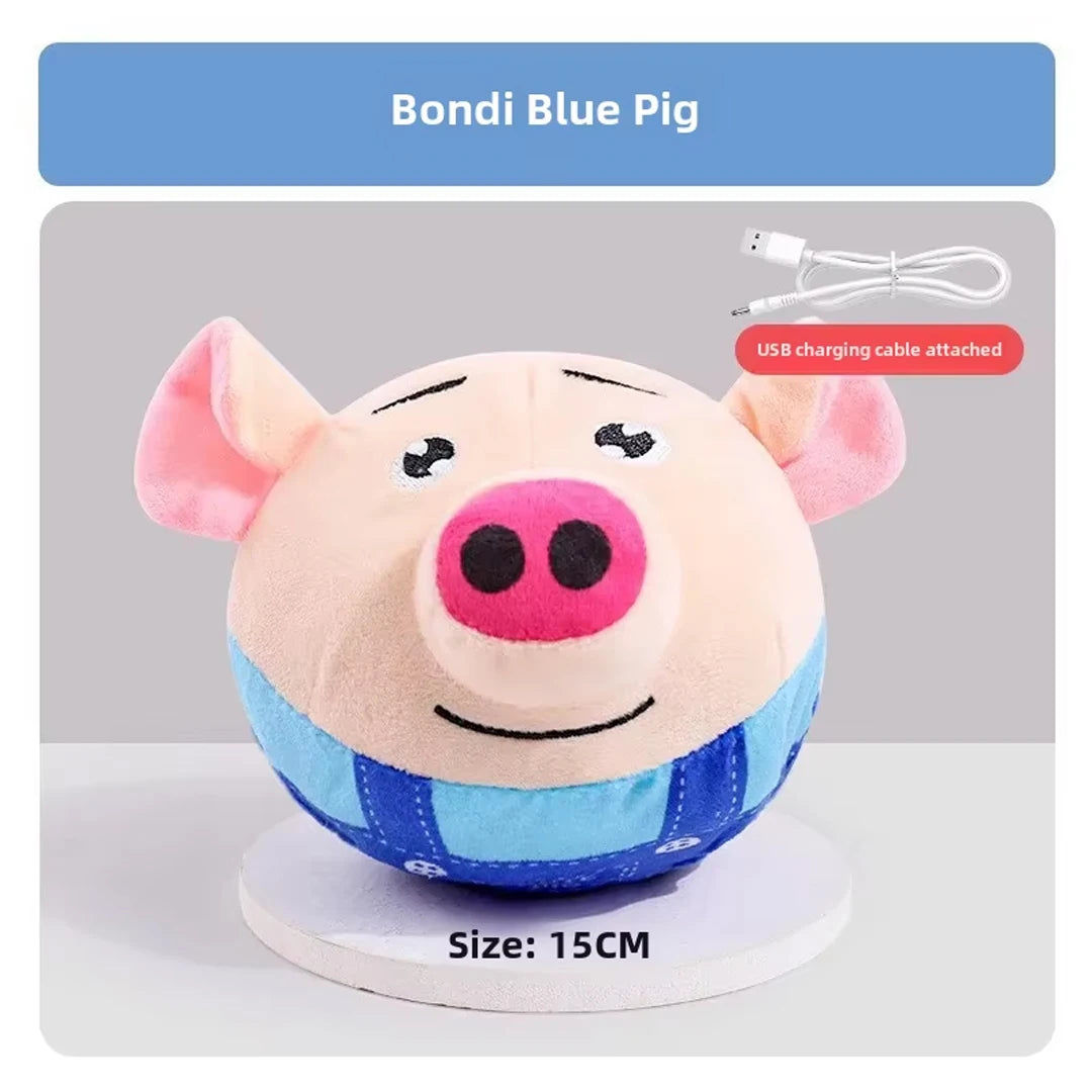 Electric Jumping Ball Dog Toy – USB Rechargeable, Automatic Bouncing Plush Toy for Dogs & Cats