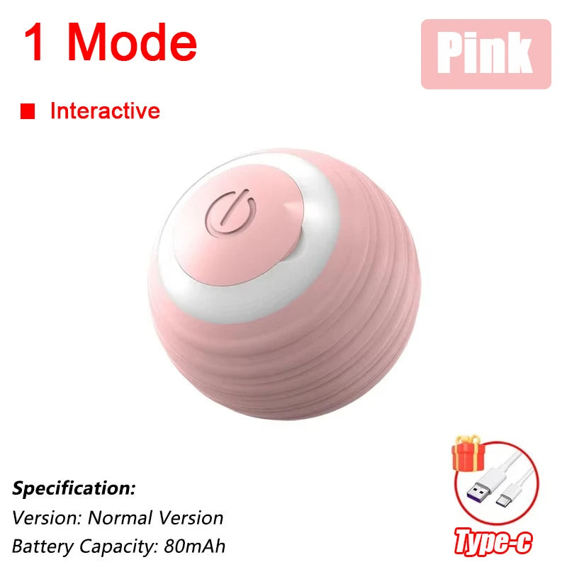 Infrared Automatic Rolling Cat Ball Toy – USB Rechargeable, Multi-Mode Mouse Imitation