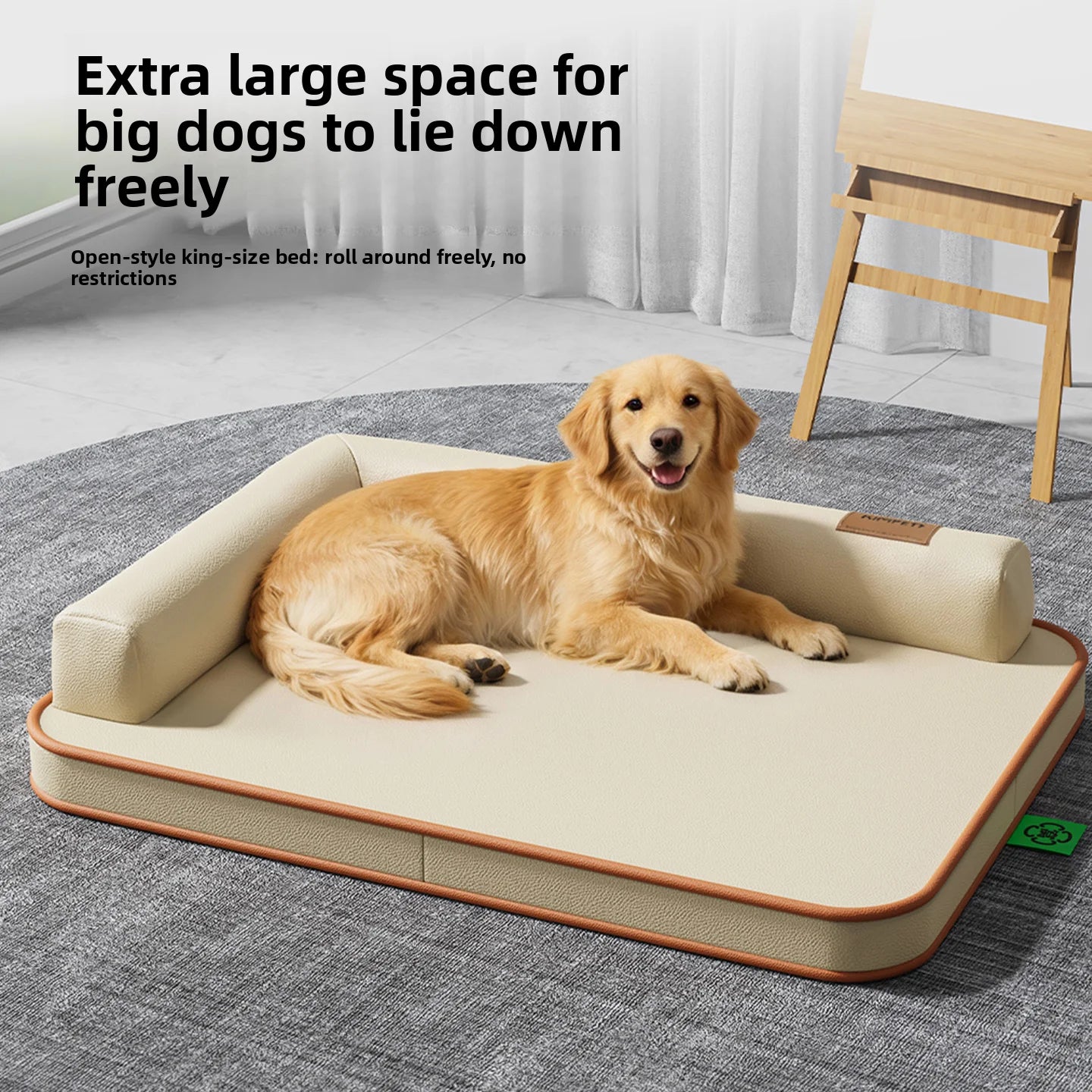 Waterproof Dog Bed Mat – All Season, Machine Washable, Removable Cover for Medium & Large Dogs