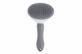 Self-Cleaning Pet Grooming Brush – Slicker Brush for Dogs & Cats, Reduces Shedding | Pink, Blue & Grey