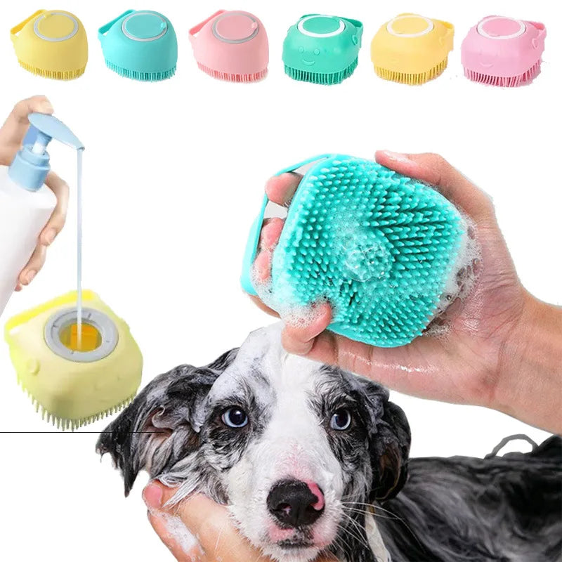 Silicone Pet Bath & Massage Grooming Glove – For Dogs & Cats, Removes Loose Fur | Multiple Styles