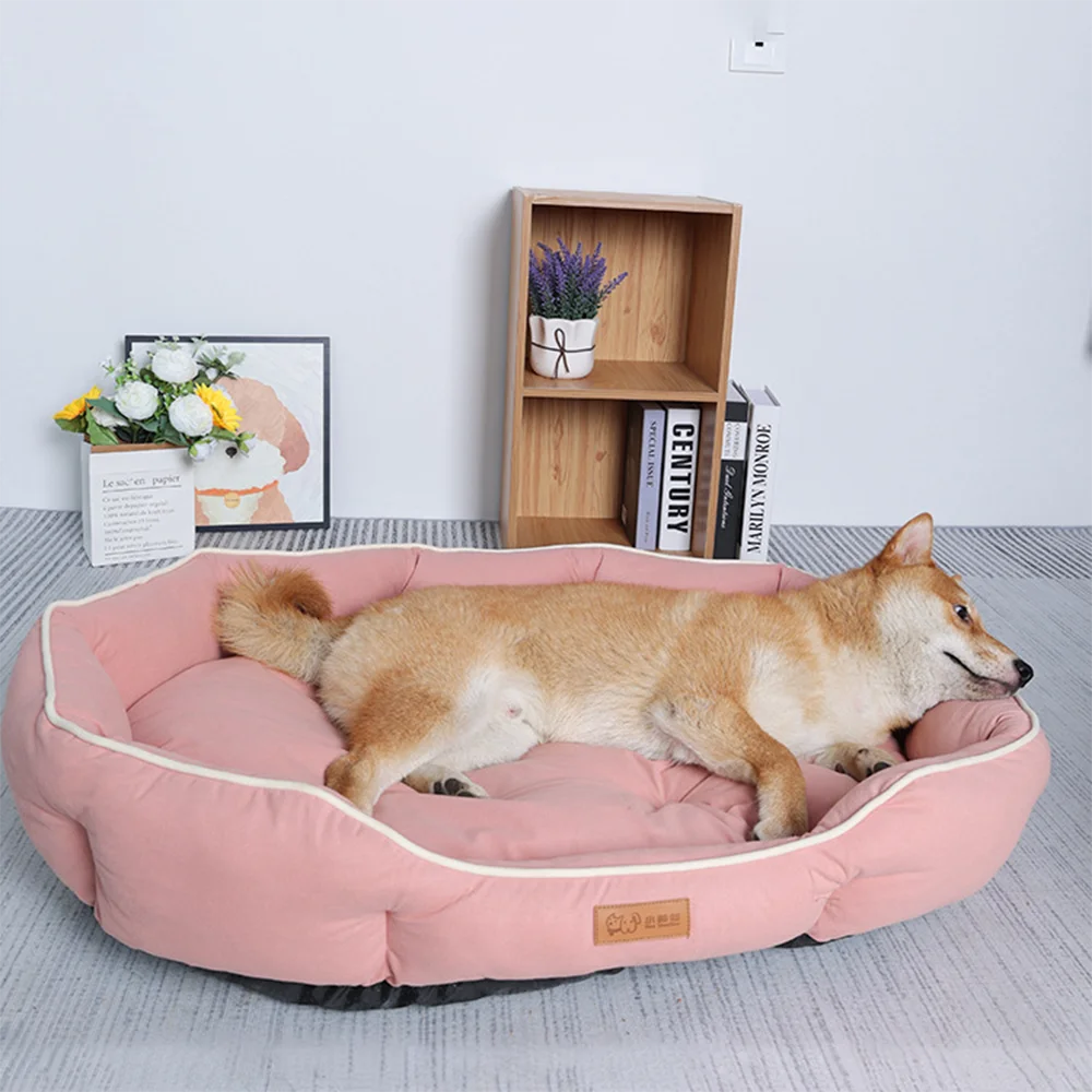 Pet Sofa Bed – Warm Corduroy Sleeping Bed for Cats & Dogs | M, L, XL & XXL