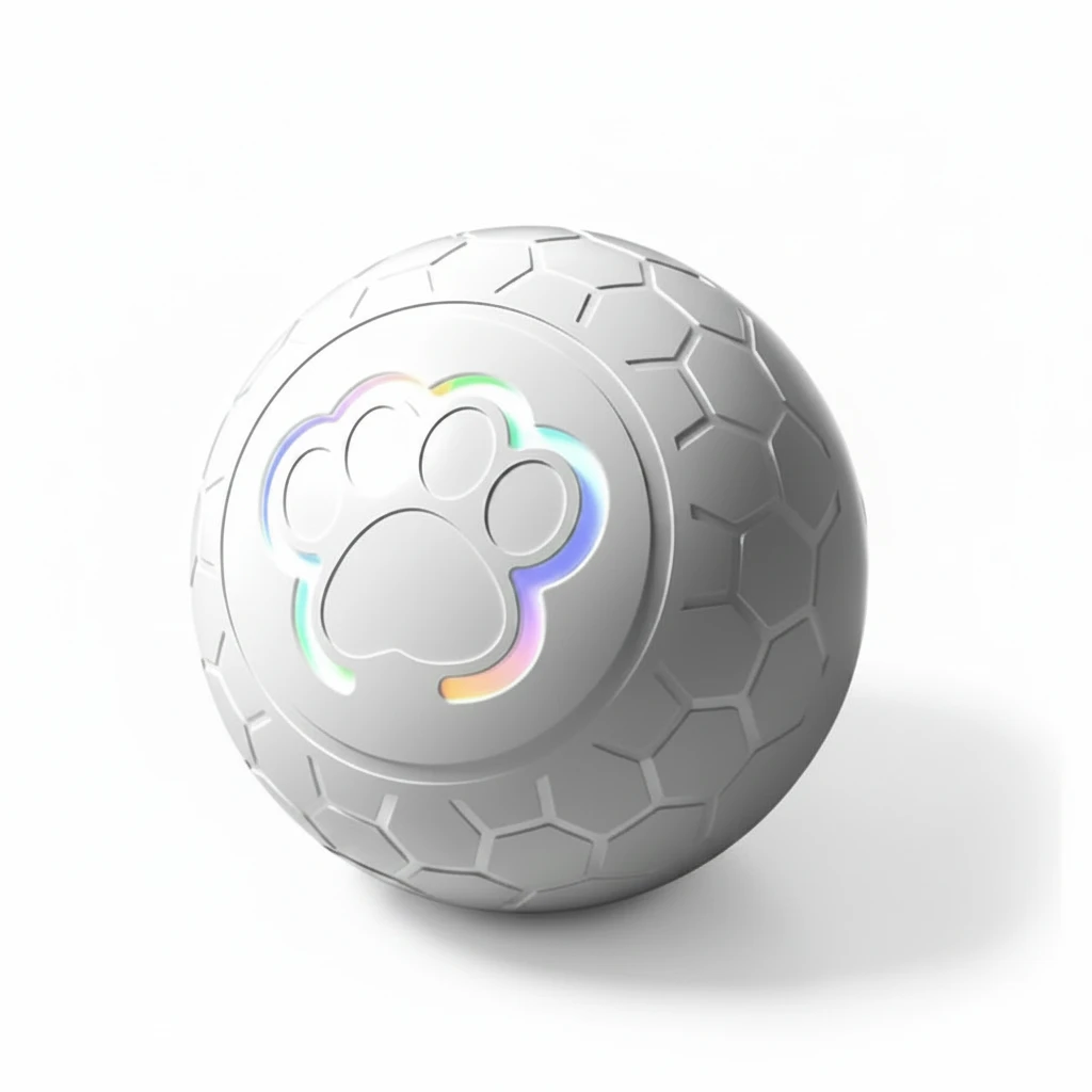 Smart Electronic Pet Toy Ball – USB Rechargeable, Auto-Bouncing with RGB Lights for Dogs & Cats