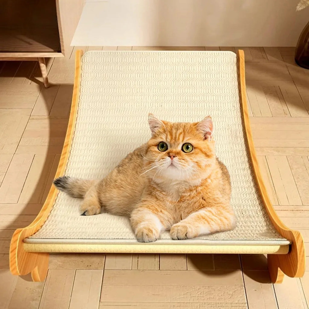 Wooden Cat Scratching Pad & Bed – Detachable Sisal Scratcher for Cats | S & L