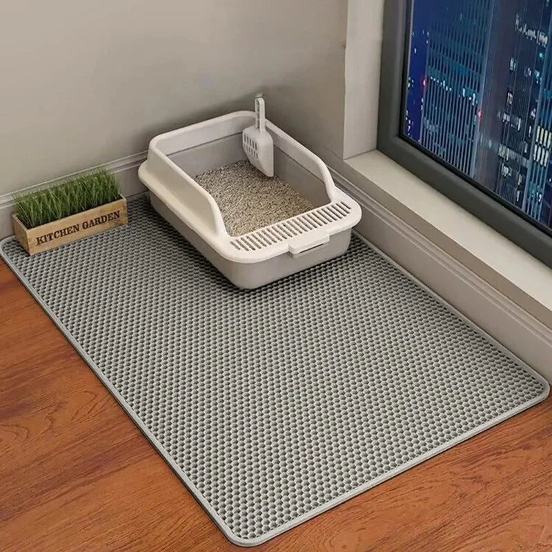 Double-Layer Cat Litter Mat – Anti-Splash, Waterproof & Easy Clean | Multiple Sizes