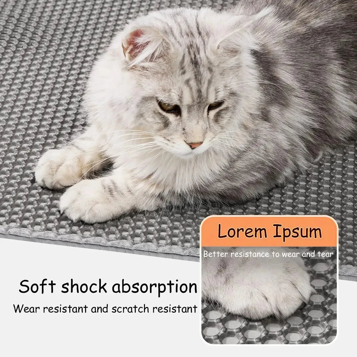 Double-Layer Cat Litter Mat – Anti-Splash, Waterproof & Easy Clean | Multiple Sizes