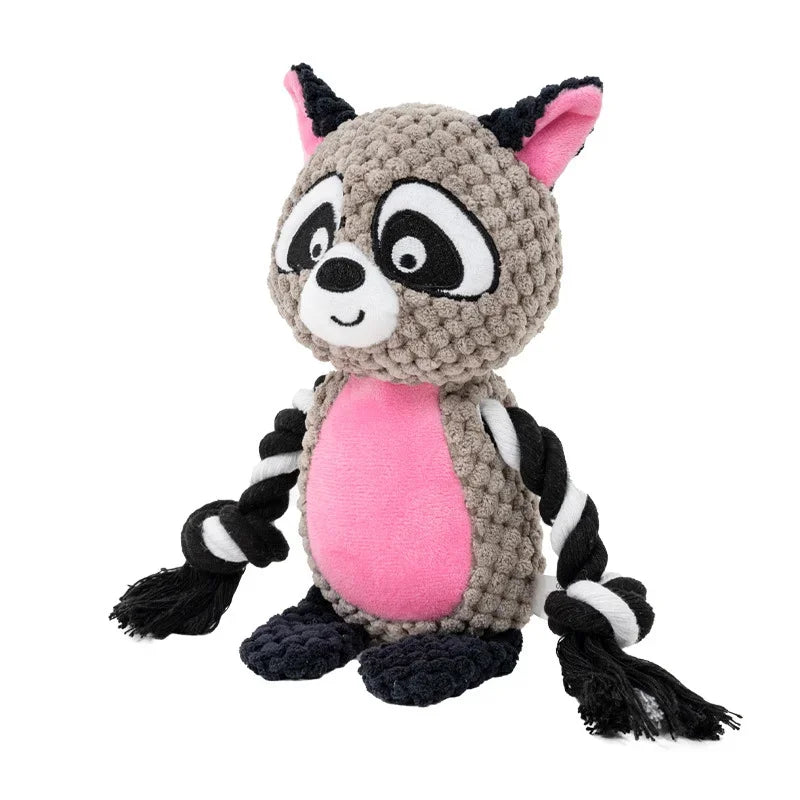 Plush Squeaky Dog Chew Toys – Bite-Resistant Animal Shapes for Puppies & Dogs | Chicken, Fox, Elephant & More