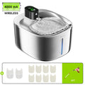APETDOLA 4L Wireless Stainless Steel Pet Water Fountain – 6-Layer Filtration & Motion Sensor for Cats & Dogs