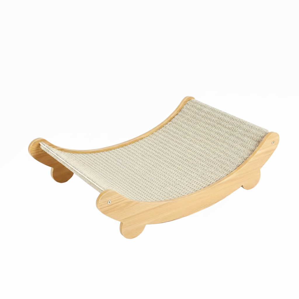 Wooden Cat Scratching Pad & Bed – Detachable Sisal Scratcher for Cats | S & L