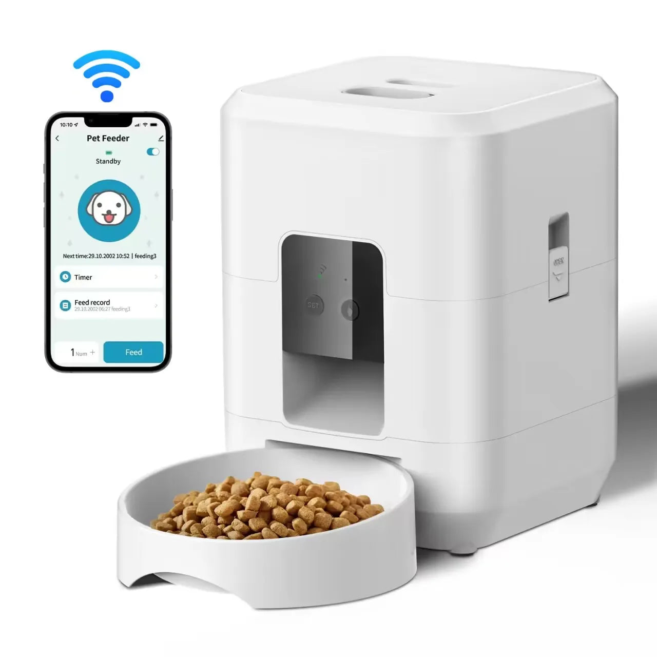 Smart Automatic Pet Feeder – Timed & Programmable with LCD Display | WiFi & Button Models for Cats & Dogs