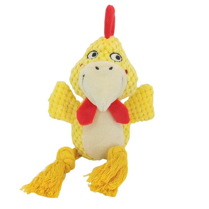 Plush Squeaky Dog Chew Toys – Bite-Resistant Animal Shapes for Puppies & Dogs | Chicken, Fox, Elephant & More
