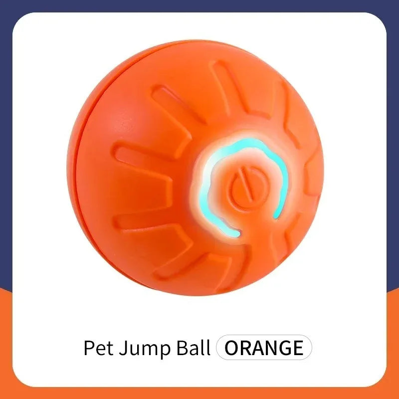 Smart Electronic Pet Toy Ball – USB Rechargeable, Auto-Bouncing with RGB Lights for Dogs & Cats