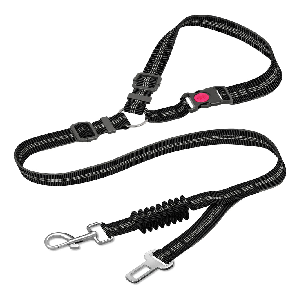 Adjustable Dog Car Seat Belt – Heavy Duty Nylon Safety Restraint for All Breeds | UK Road Legal
