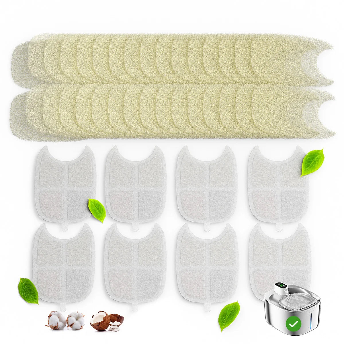 APETDOLA Replacement Filters 8-Pack – 6-Layer Filtration for FS10pro Pet Water Fountain
