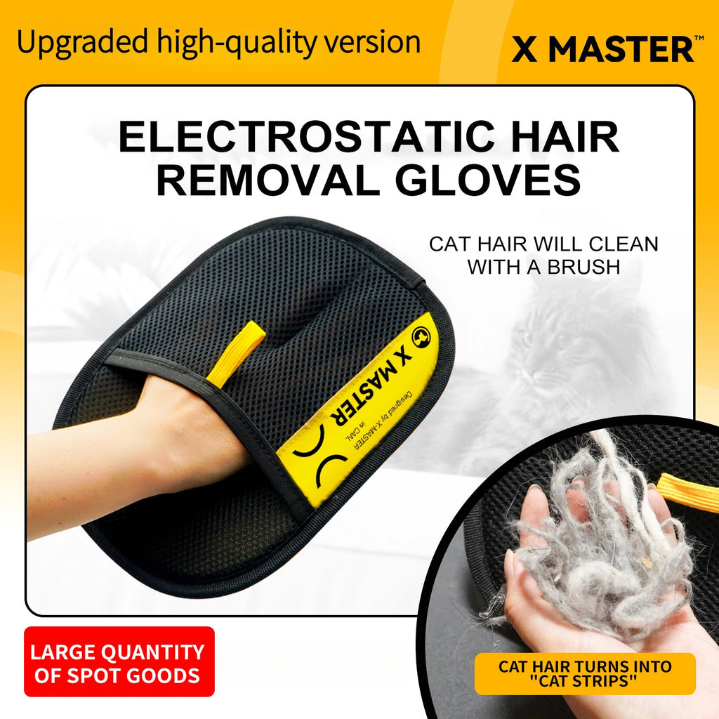 Reusable Pet Hair Removal Gloves – Static Fur Remover for Sofas, Carpets & Clothes | Cats & Dogs
