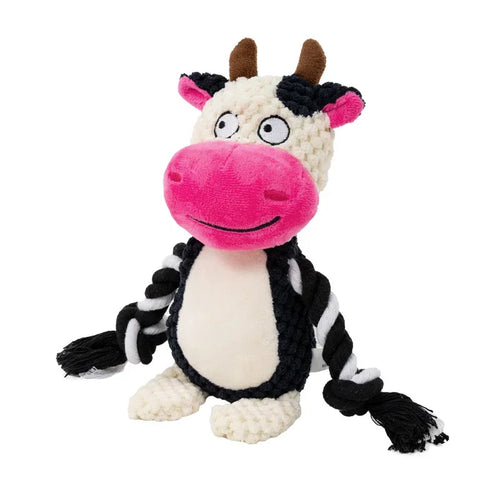 Plush Squeaky Dog Chew Toys – Bite-Resistant Animal Shapes for Puppies & Dogs | Chicken, Fox, Elephant & More
